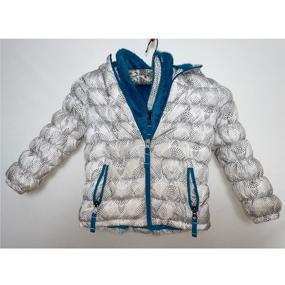Snozu Toddler Puffer Coat - Size 3T -‎ Faux Fur Lined & Double Zip - Picture 1 of 13